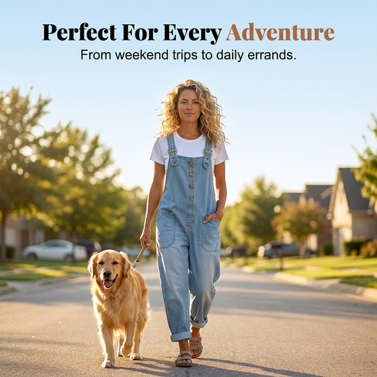 🔥New Arrivals & Special Offers-Women's Casual Baggy Denim Overalls with Pockets