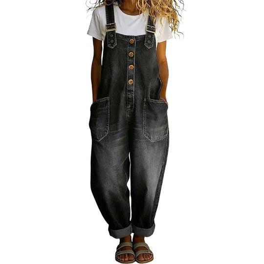 🔥New Arrivals & Special Offers-Women's Casual Baggy Denim Overalls with Pockets