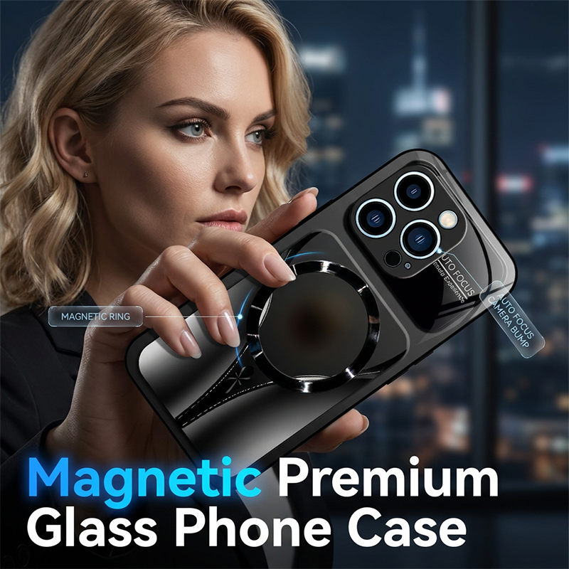 📱 LIMITED-TIME 30% OFF! ✨ Magnetic Tempered Glass Phone Case – Shockproof, MagSafe Compatible ✨