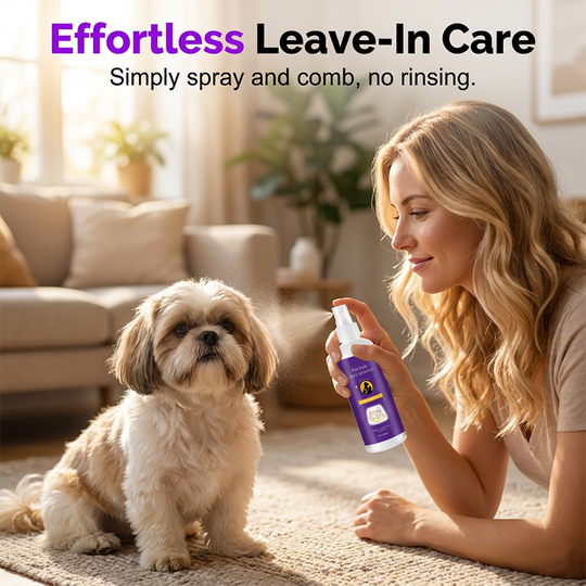 🥳2026 HOT SALE🥳💞50K+ SOLD!🐕💨 30% OFF! Pet Detangling Spray – Smooths knots instantly, plant-based & lick‑safe. Leave‑in, no rinse. Gentle lavender scent. ✨🐈