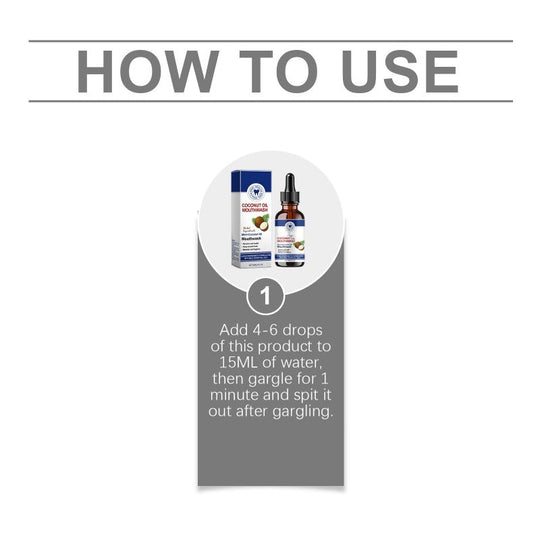 🔥BUY 2 GET 1 FREE🦷👍HOT SALE - Natural Coconut & Mint Oil Mouthwash Concentrate
