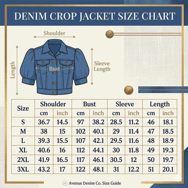 👖 LIMITED-TIME 50% OFF! ✨ Women's Cropped Denim Jacket – Puff Sleeve, 2 Colors, S-3XL 🌾