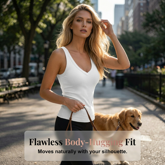 🎁2026 New Arrivals 30% OFF💥Women's Ribbed V-Neck Tank Top