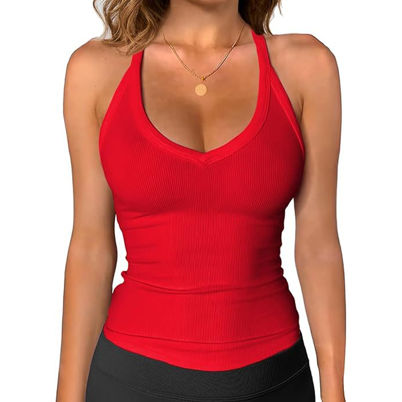 🎁2026 New Arrivals 30% OFF💥Women's Ribbed V-Neck Tank Top