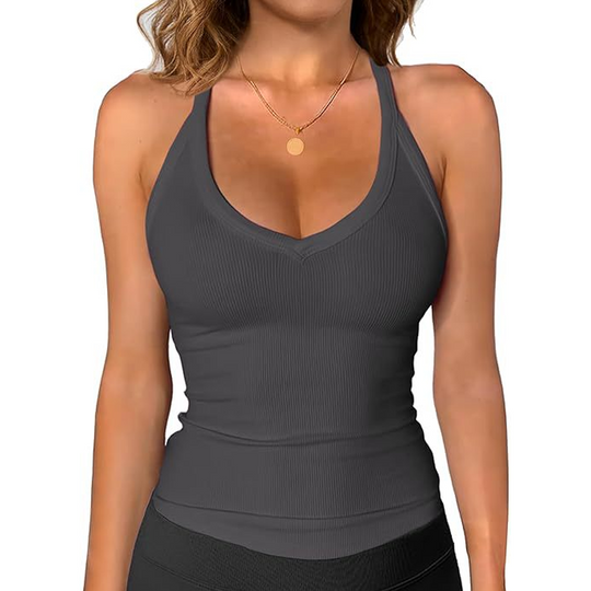 🎁2026 New Arrivals 30% OFF💥Women's Ribbed V-Neck Tank Top