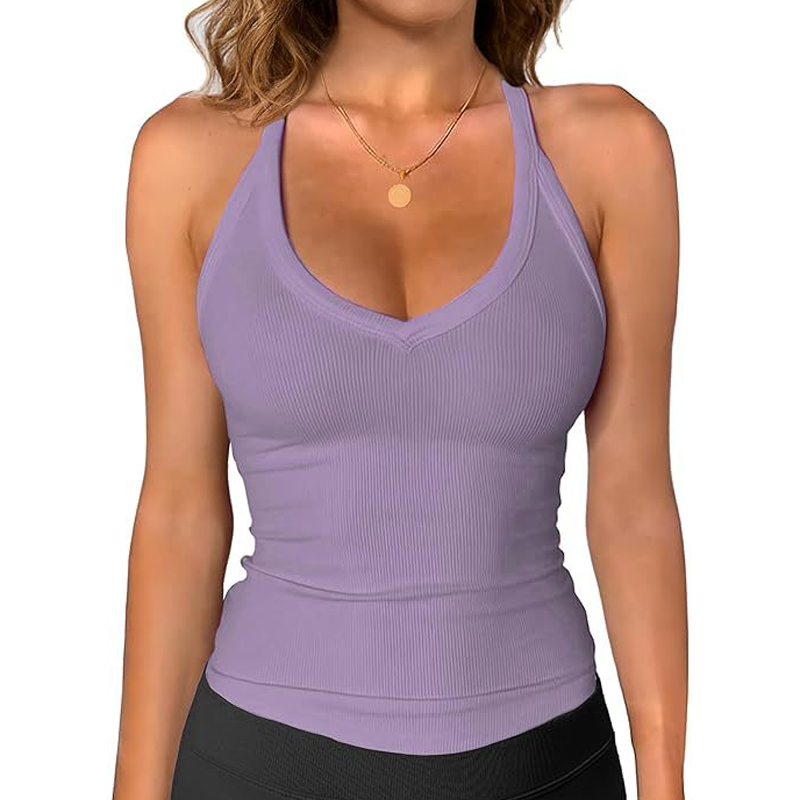 🎁2026 New Arrivals 30% OFF💥Women's Ribbed V-Neck Tank Top