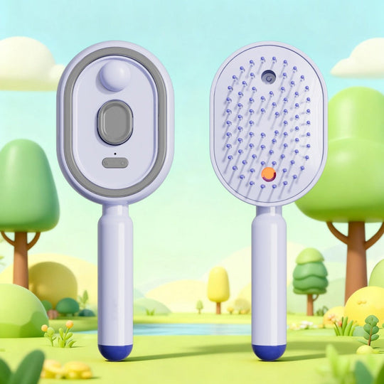⚡ 50% OFF NOW ! 💐 Electric Spray & Massage Hair Brush – Soothing Scalp Massage, Fine Mist Spraying & Smooth Hair Care Design ✨
