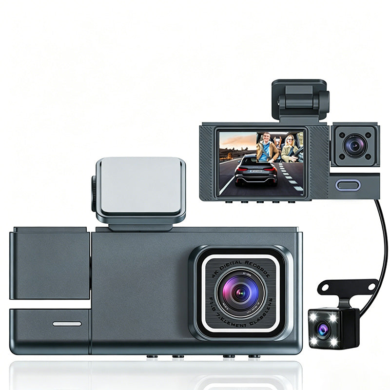 3-Channel 1080p Dash Cam with Wi-Fi
