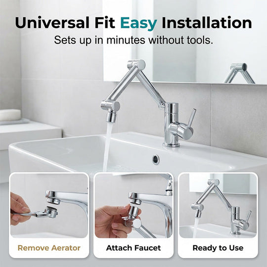 ⏳🔥LIMITED-TIME 50% OFF! 🚰 360° Rotating Mechanical Arm Faucet – Flexible, Modern & Easy to Use ✨