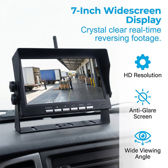 🥳50K+ SOLD!🚛📹 50% OFF! 7″ Wireless Backup Camera System – Stable 2.4G signal, 12V‑24V. Perfect for trucks & RVs. 🛡️✨