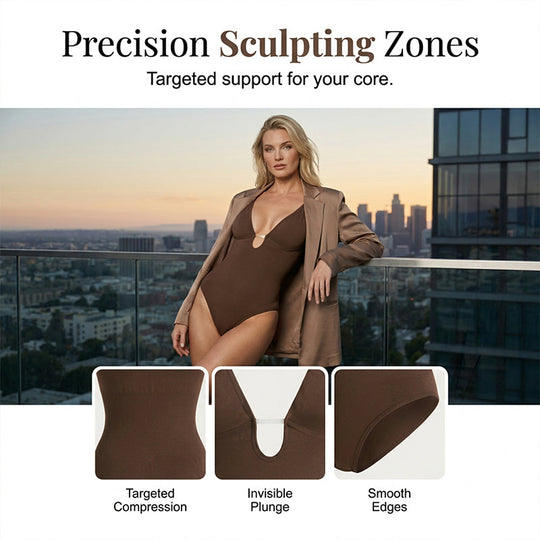 📢📢30% OFF !! ⏰Women's Deep V-Neck Waist Shaping Bodysuit