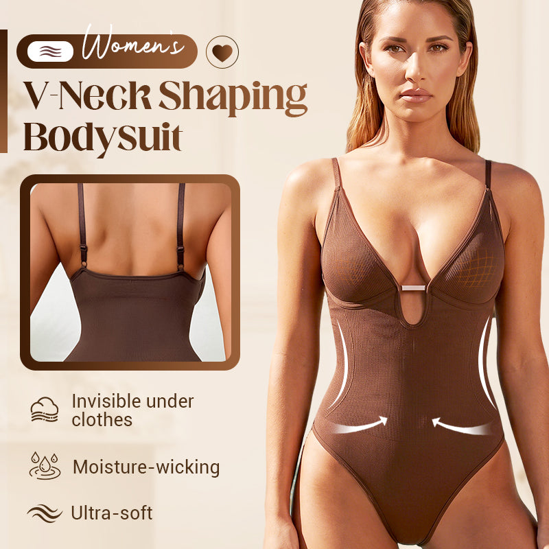 📢📢30% OFF !! ⏰Women's Deep V-Neck Waist Shaping Bodysuit
