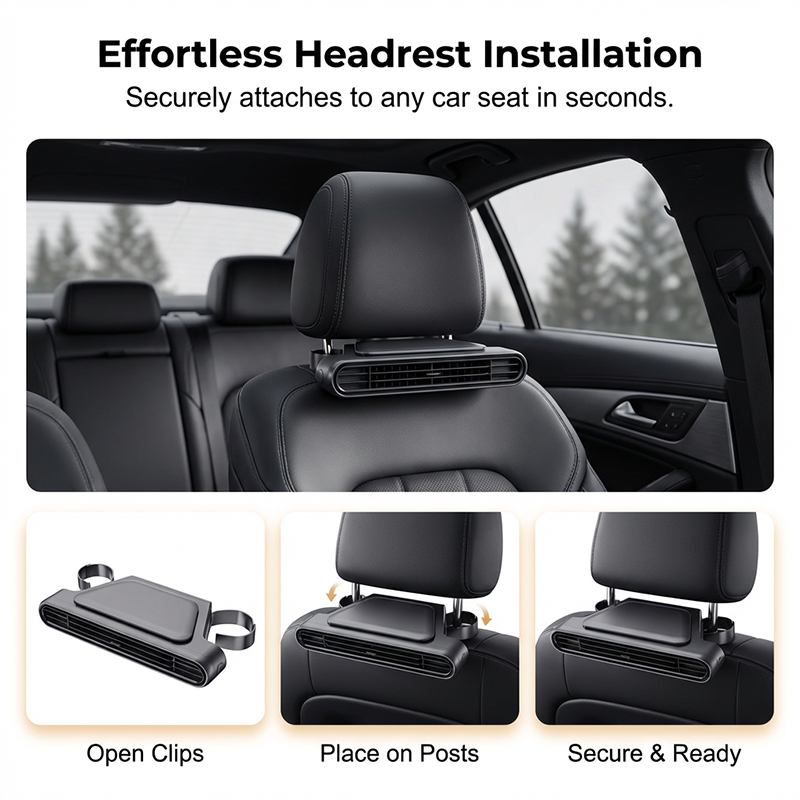 🔥LAST DAY SALE 49% OFF🏆BreezGo™ Car Seat Fan 🌬️ – 3-Speed Rechargeable Clip-On Fan with 3000mAh Battery 🔋 | USB-C Charging ⚡ for Cars 🚗, Golf Buggies 🛺 & Campervans 🏕️