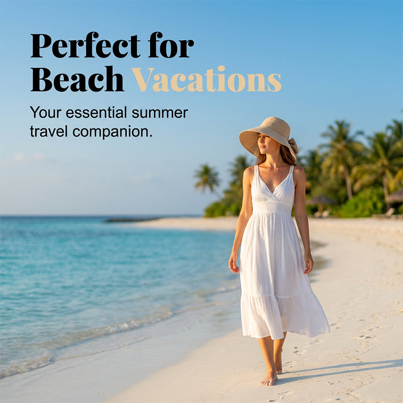 🥳SUMMER HOT SALE🥳💞50K+ SOLD!💥30% OFF! 🔥 Women's Bowknot Wide Brim Sun Hat ☀️ UV Protection Summer Beach Hat 🌴