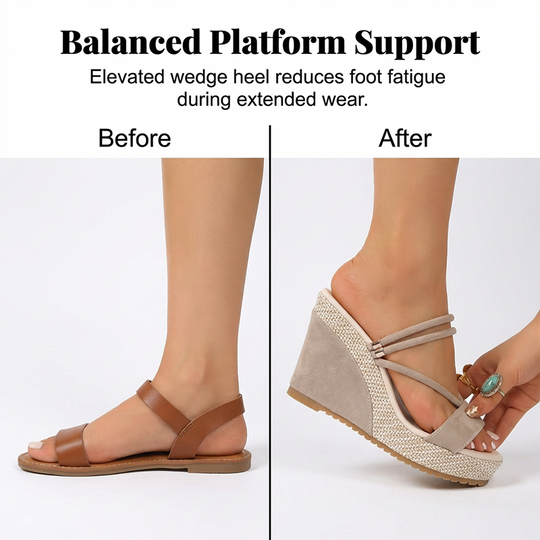 📢📢50% OFF !! ⏰Women’s High Heel Wedge Sandals