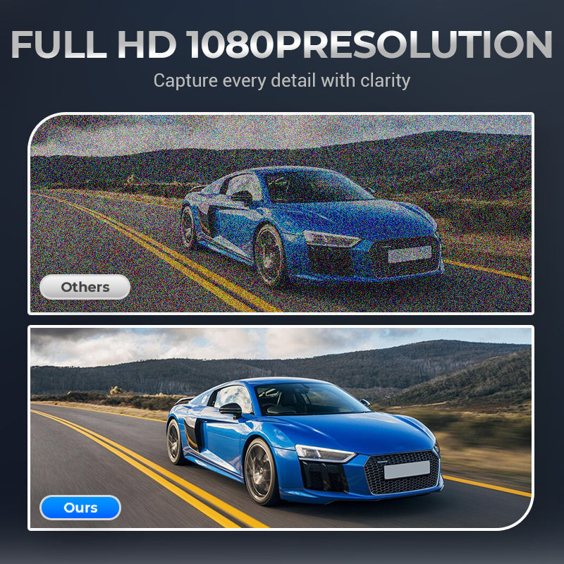 Dual-Lens Rearview Mirror Dash Camera