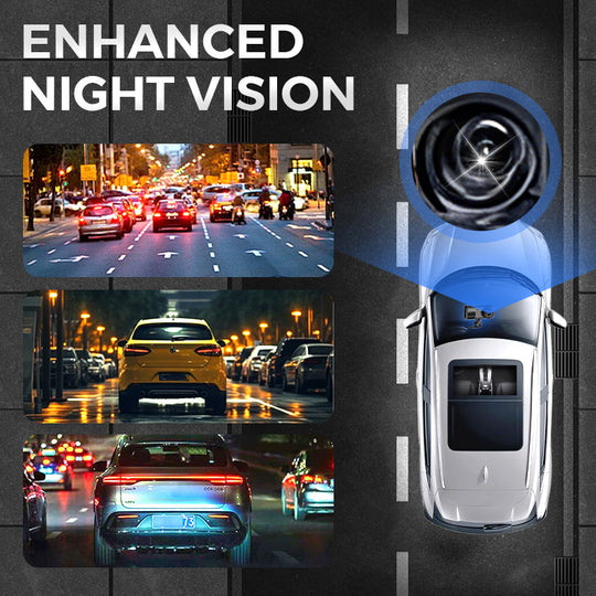Dual-Lens Rearview Mirror Dash Camera