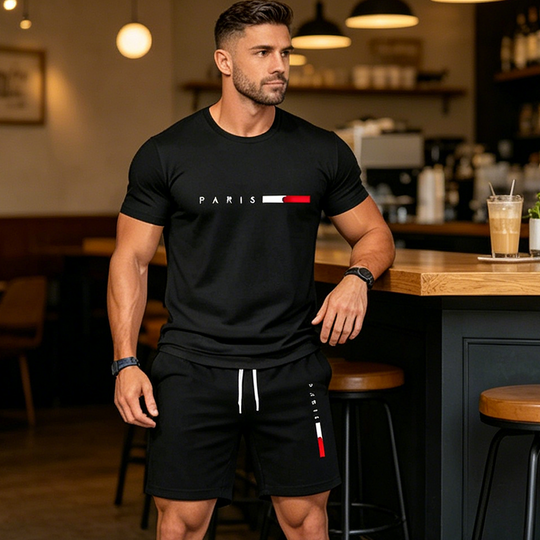 💪 LIMITED-TIME 50% OFF! 💥 Men's Printed 2-Piece Set – Modern Athleisure, Breathable Fabric, Athletic Fit ✨