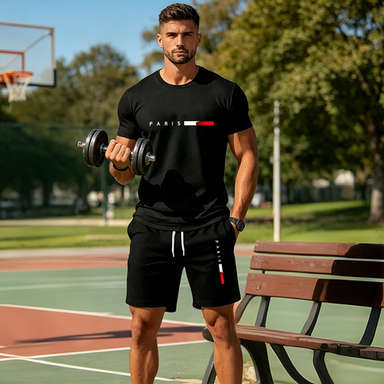💪 LIMITED-TIME 50% OFF! 💥 Men's Printed 2-Piece Set – Modern Athleisure, Breathable Fabric, Athletic Fit ✨