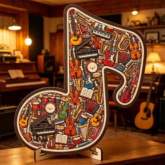 🎶 Last Day Special Price £9.99 ! 🔥Buy more save more🎁Wooden Musical Note Jigsaw Puzzle🧩