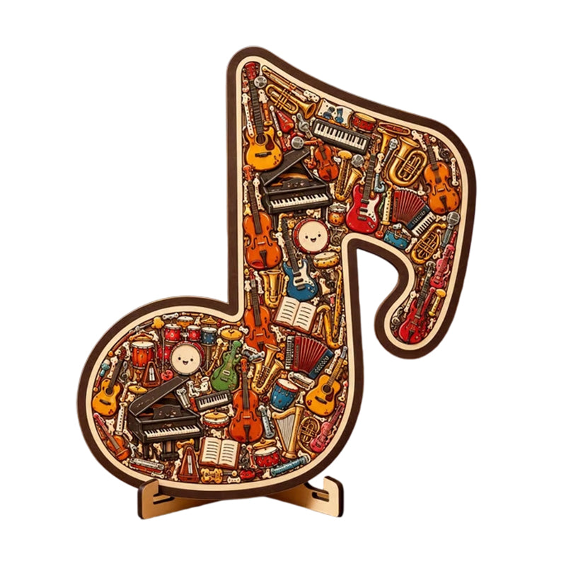 🎶 Last Day Special Price £9.99 ! 🔥Buy more save more🎁Wooden Musical Note Jigsaw Puzzle🧩