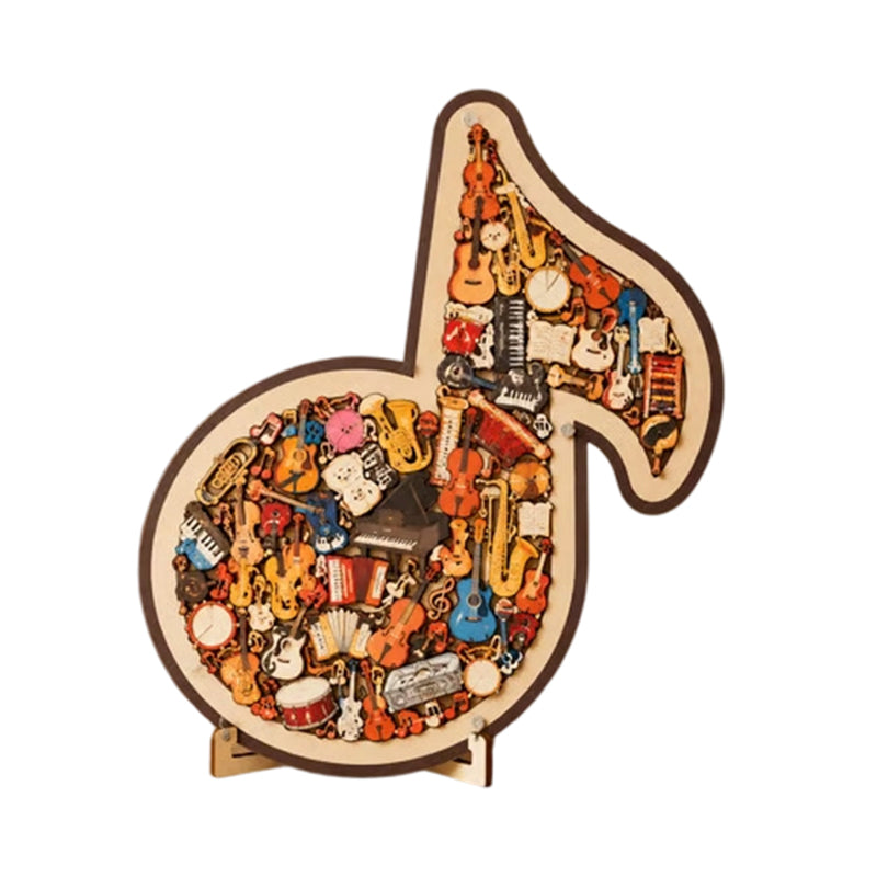 🎶 Last Day Special Price £9.99 ! 🔥Buy more save more🎁Wooden Musical Note Jigsaw Puzzle🧩