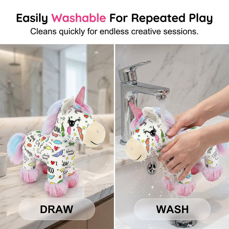 DIY Color-In Unicorn Plush Toy Kit🦄✨️