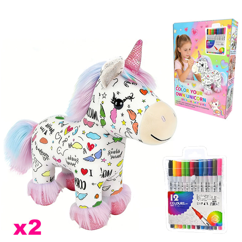 DIY Color-In Unicorn Plush Toy Kit🦄✨️