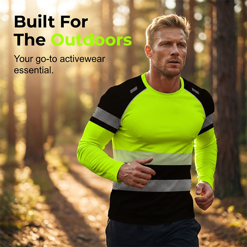 👕 30% OFF! 🏃‍♂️ Sporty men's long-sleeve shirt – moisture-wicking with a subtle print – perfect for active days, jogging, or leisure – breathable and comfortable 🌿