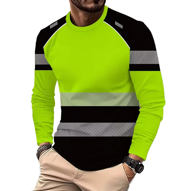 👕 30% OFF! 🏃‍♂️ Sporty men's long-sleeve shirt – moisture-wicking with a subtle print – perfect for active days, jogging, or leisure – breathable and comfortable 🌿