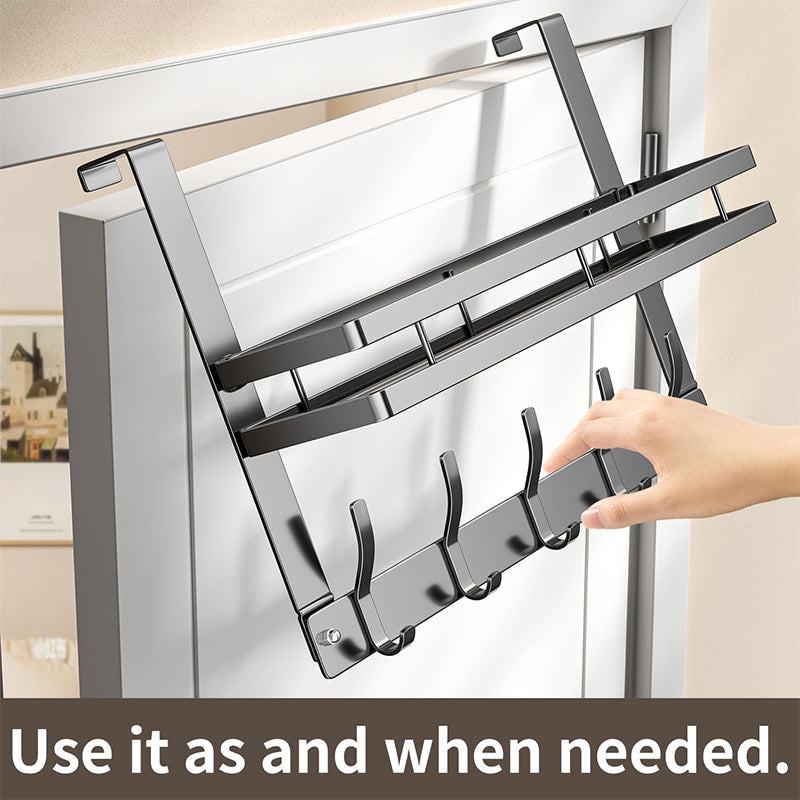 🥳 50% OFF! 🥳 Over The Door Hooks with Storage Basket