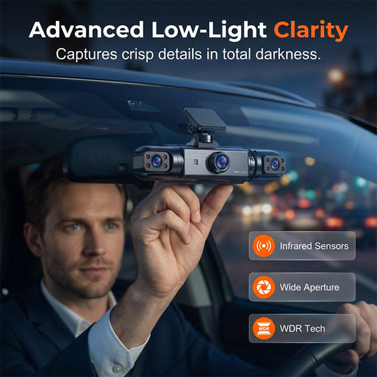360° Panoramic 4-Channel Dash Cam | 1080P Full HD Quad-Camera System with Night Vision & Parking Monitor for Ultimate Car Security