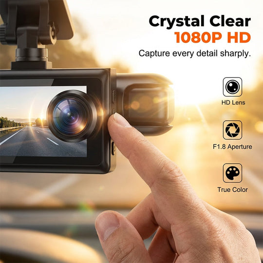 360° Panoramic 4-Channel Dash Cam | 1080P Full HD Quad-Camera System with Night Vision & Parking Monitor for Ultimate Car Security