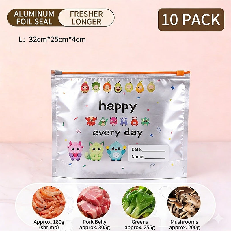 🏆 Last Day Special Price £8.99 ! 🔥Buy more save more🎁Reusable Aluminum Foil Sealable Storage Bags (10-Pieces)