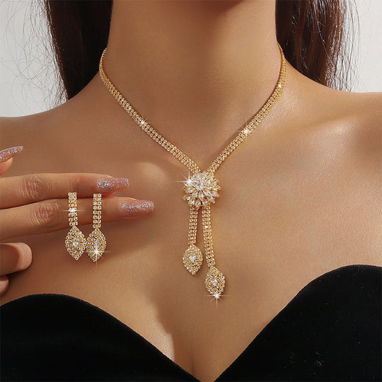 🎁2026 New Arrivals 50% OFF💥Women's Zircon Flower Jewelry Set – Elegant, Sparkling, Ready-to-Gift 💎