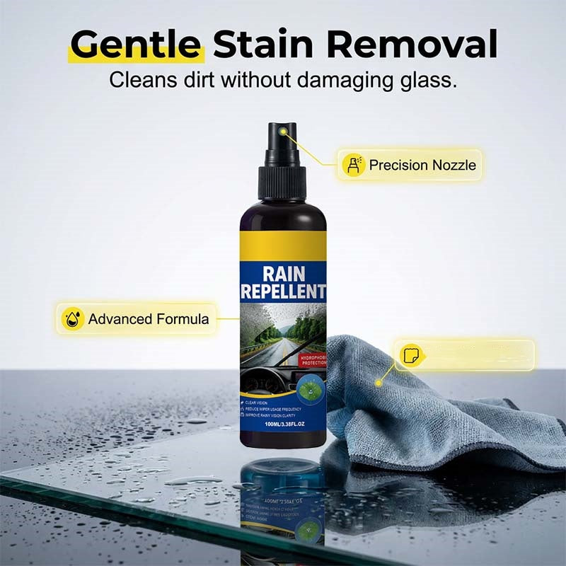 🏆 Last Day Special Price £9.99 ! 🔥Buy 2 Get 1 Free🎁Crystal Clear Windshield Rain Repellent Spray