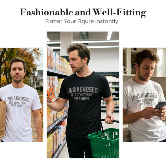 🎁2026 New Arrivals 30% OFF💥Funny "Undiagnosed" Slogan T-Shirt – Witty, Soft, Conversation Starter👕🎤