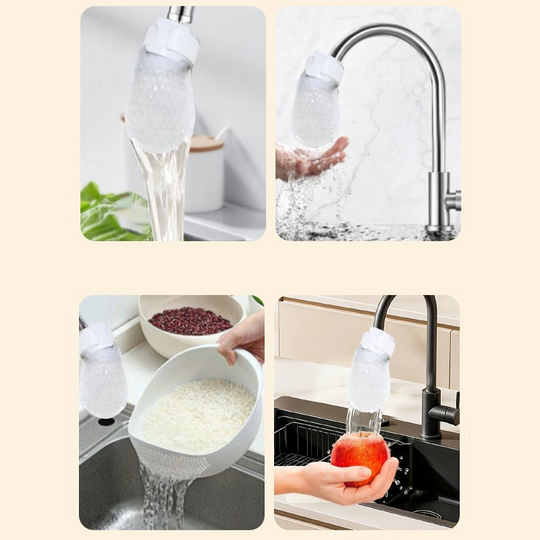 ⏰Anti-Splash Kitchen Faucet Filter for Sediment & Rust Removal