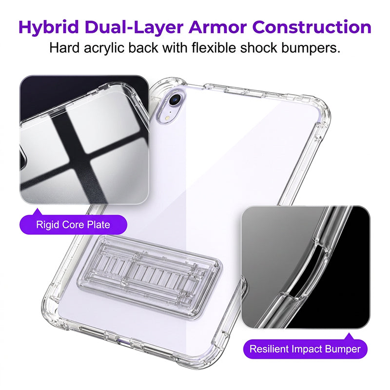 🔥50% OFF! Clear Shockproof Tablet Case with Kickstand