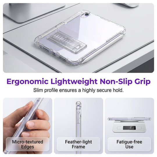 🔥50% OFF! Clear Shockproof Tablet Case with Kickstand