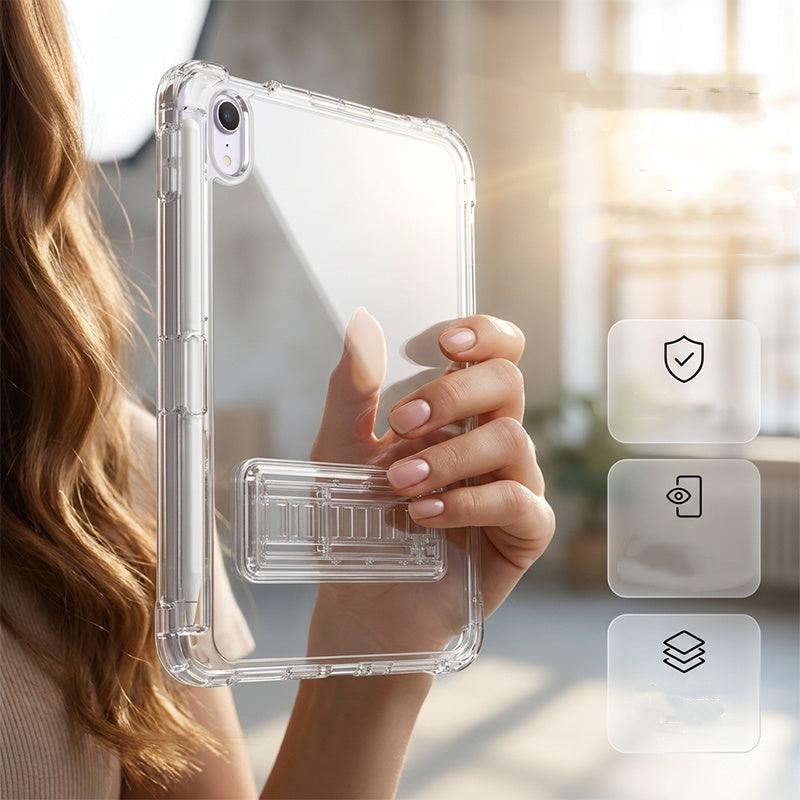 🔥50% OFF! Clear Shockproof Tablet Case with Kickstand