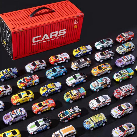 ✈️ Free Shipping🔥 48 Mini Pull-Back Cars with Built-In Garage Set 🔥50% OFF!!🔥