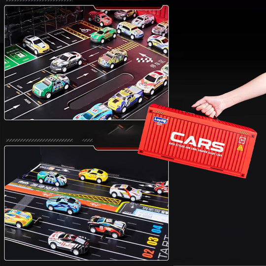 ✈️ Free Shipping🔥 48 Mini Pull-Back Cars with Built-In Garage Set 🔥50% OFF!!🔥