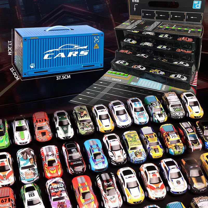 ✈️ Free Shipping🔥 48 Mini Pull-Back Cars with Built-In Garage Set 🔥50% OFF!!🔥