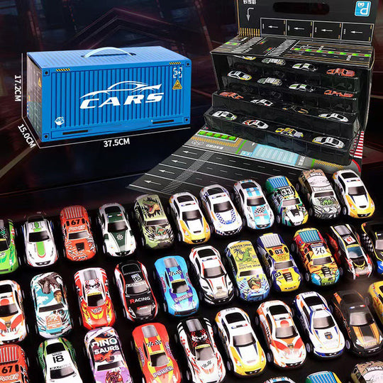 ✈️ Free Shipping🔥 48 Mini Pull-Back Cars with Built-In Garage Set 🔥50% OFF!!🔥