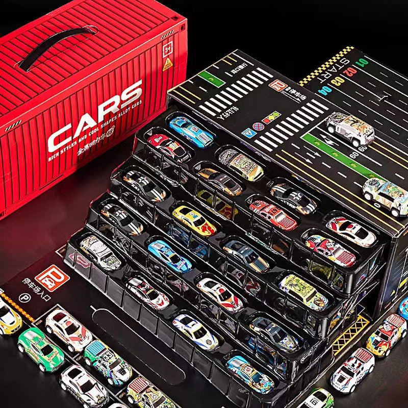 ✈️ Free Shipping🔥 48 Mini Pull-Back Cars with Built-In Garage Set 🔥50% OFF!!🔥