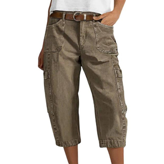 ⏳Limited-time 50% off⏰Women's Relaxed Casual Cargo Capris👖
