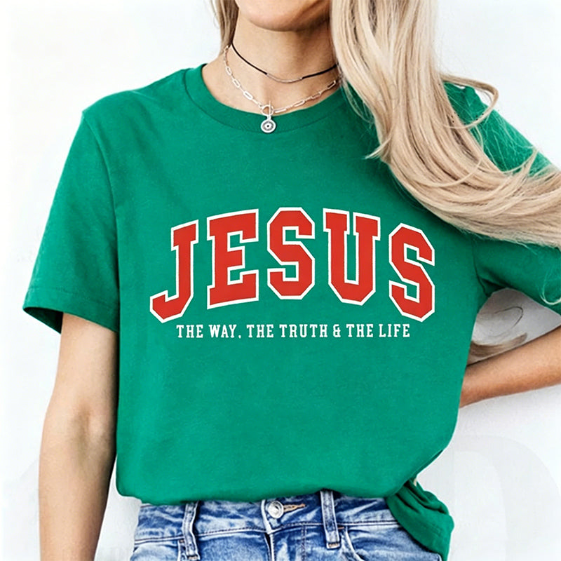 🔥Last Day 50% OFF🔥 Women's Funny Jesus Print T-Shirt