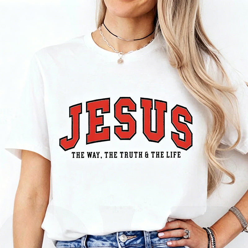 🔥Last Day 50% OFF🔥 Women's Funny Jesus Print T-Shirt