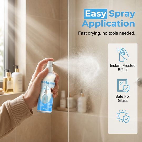 🕵️‍♂️🚫 Anti-spy window spray – one-way privacy, sunlight in, prying eyes out.